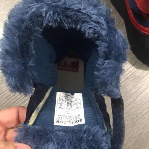 SOREL LOGO NYLON CANVAS SNOW BOOTS size 5 - Picture 8 of 10